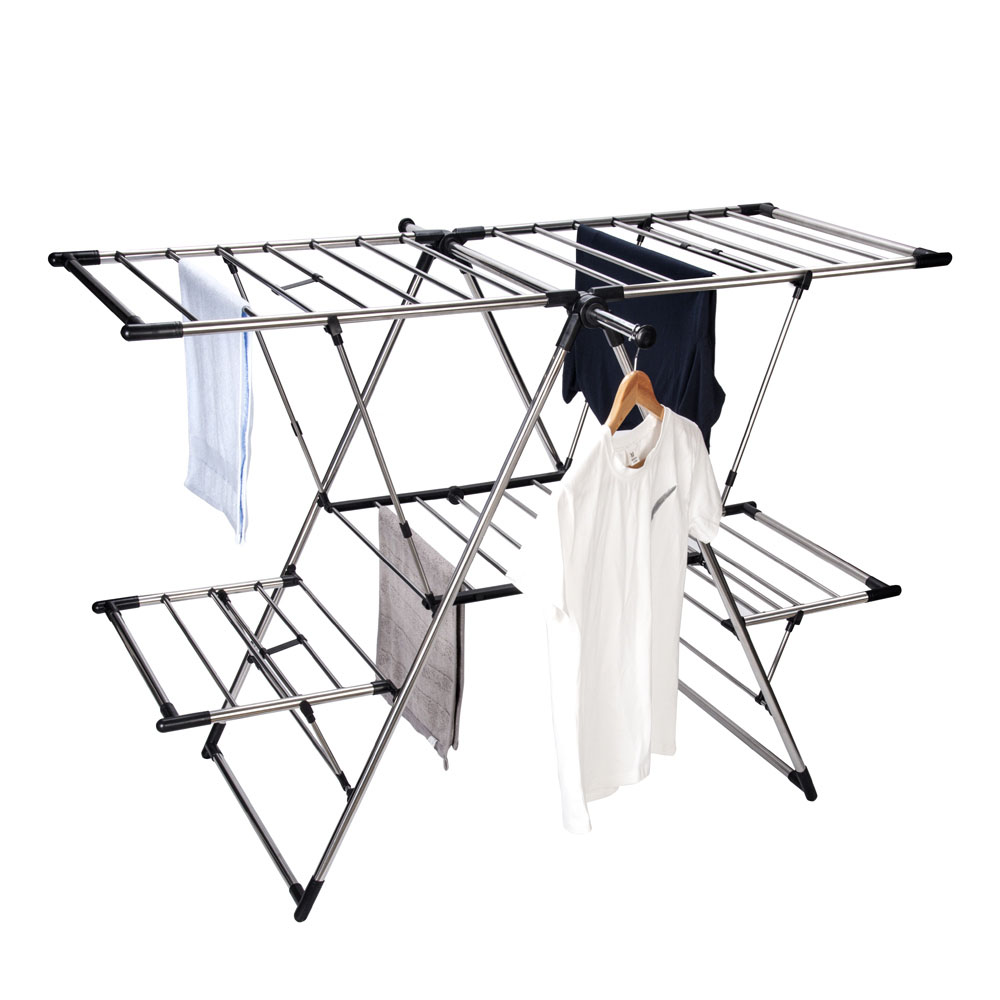 Stainless Steel Cross Winged Clothes Airer