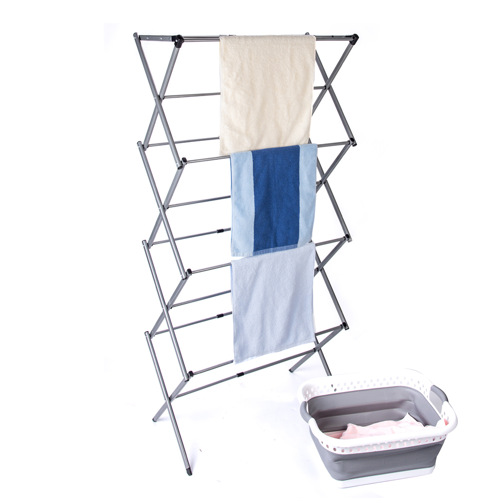 Extendable Clothes Airer - 4 Tier Folding Drying Rack